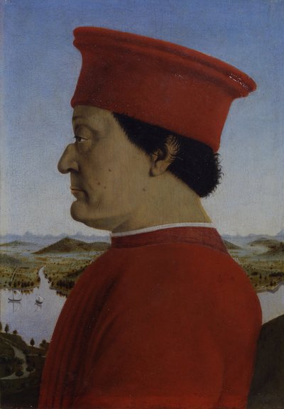Portraits of the Duke and Duchess of Urbino, Federico da Montefeltro and Battista Sforza by Piero della Francesca